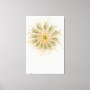 Toile Fleurs imaginaires fractales douces et tendres