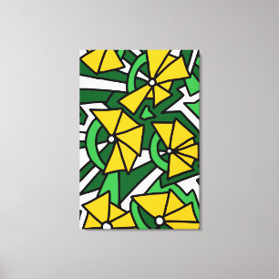 Toile Fleurs Jaunes Art Doodle