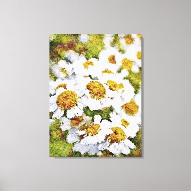 Toile Fleurs marguerites blanches - Peinture Art Envelop (Recto)