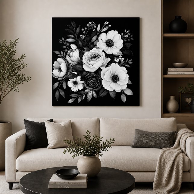 Toile Fleurs monochromes  (Créateur téléchargé)