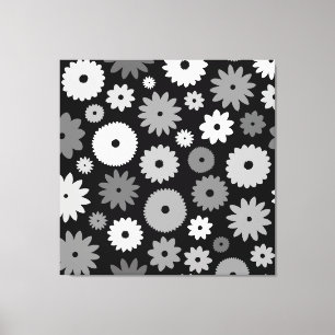 Toile Fleurs monochromes grand motif