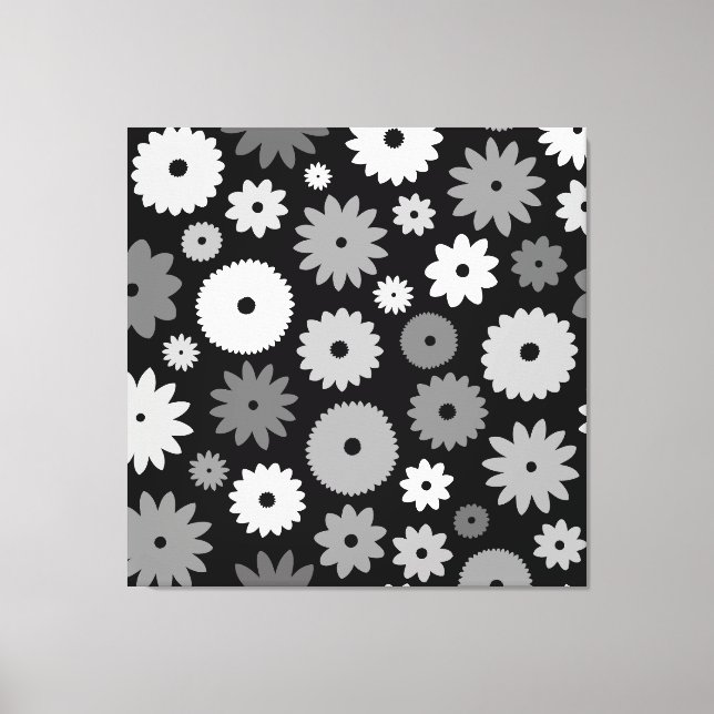 Toile Fleurs monochromes grand motif (Recto)