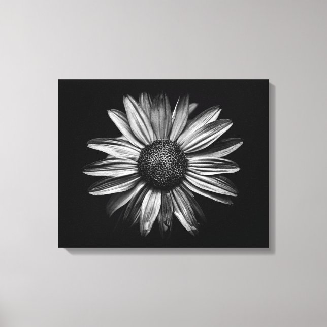 Toile Fleurs Noires Et Blanches 18 (Recto)