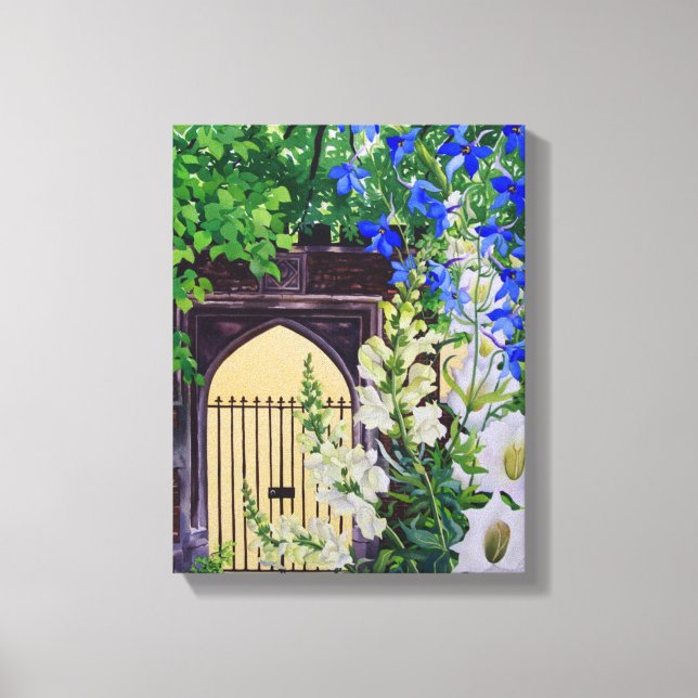 Toile Fleurs par une porte éclairée 2008 (Recto)