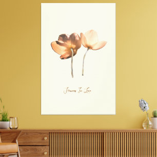 Toile Fleurs romantiques dans l'amour – Fantaisie botani