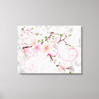 Toile Fleurs roses