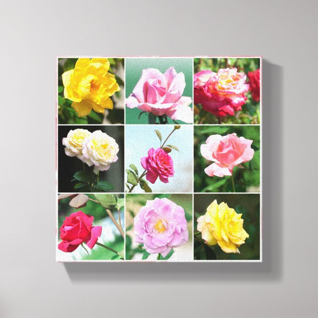 Toile Fleurs roses (Recto)