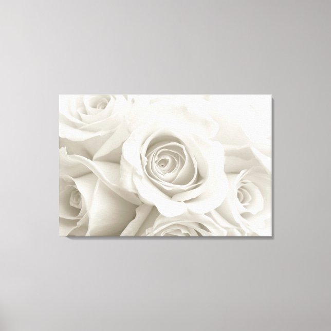 Toile Fleurs | Roses blanches (Recto)