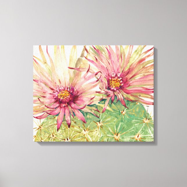Toile Fleurs roses de cactus (Recto)