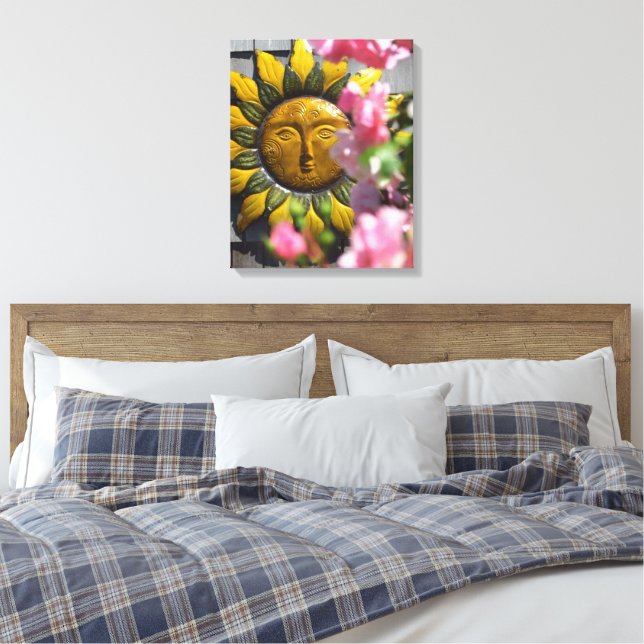 Toile Fleurs roses et soleil - Vignoble de Martha (Insitu(Chambre))