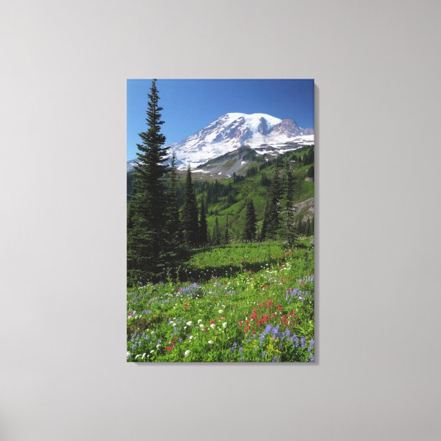 Toile Fleurs sauvages au Mont Rainier (Recto)