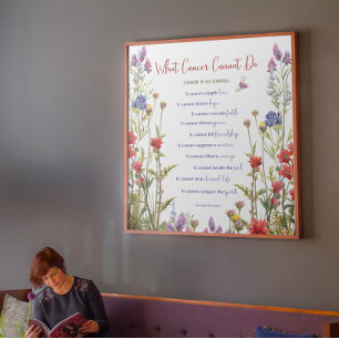 Toile Fleurs sauvages de l'encouragement au cancer