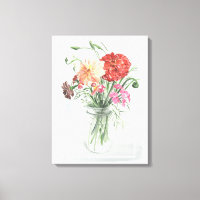 Fleurs sauvages d'été - Rose & Rouge