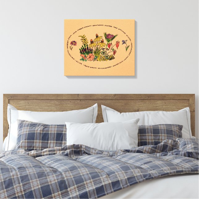 Toile Fleurs sauvages du Dakota du Sud (Insitu(Chambre))