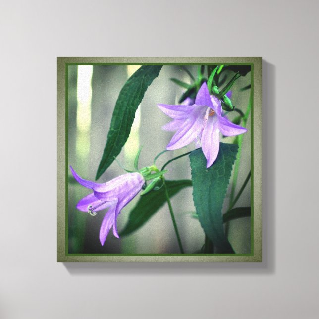 Toile Fleurs sauvages violets délicats (Recto)