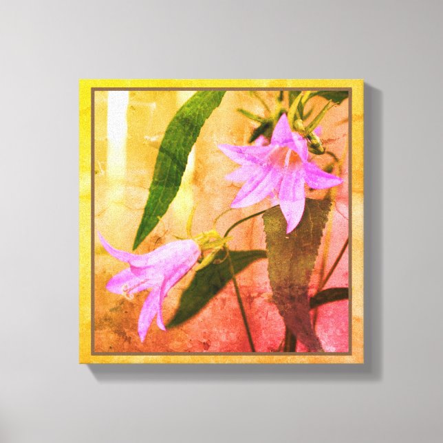 Toile Fleurs sauvages violets délicats et désespérés (Recto)