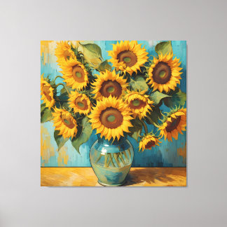 Toile Fleurs solaires d'été