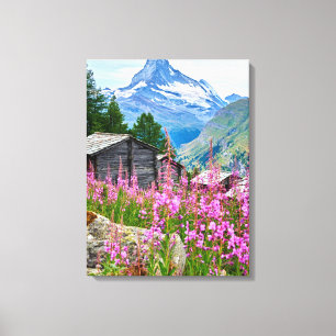 Toile Fleurs   Summer Matterhorn Suisse