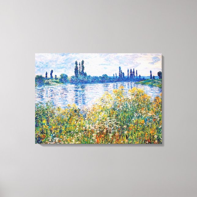 Toile Fleurs sur les bords de Seine Monet Beaux-Arts (Recto)