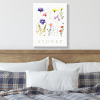 Fleurs vintages d'abeilles et sauvages modernes