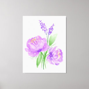 Toile Fleurs violettes