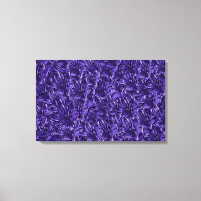 Toile Fleurs violettes foncées sur Fleurs (Recto)