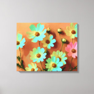 Toile Fleurs Zinnia Elegans