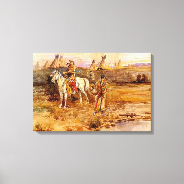 Toile Flirt Piegan de Charles M. Russell (Recto)