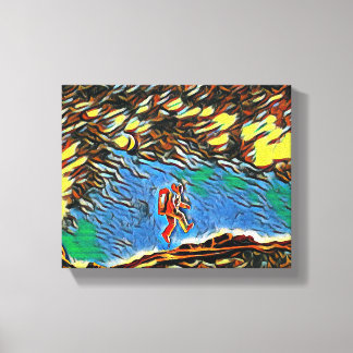 Toile "Floating on Discovery : A Scientist's Journey"