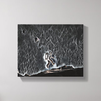 Toile "Floating on Discovery : A Scientist's Journey"