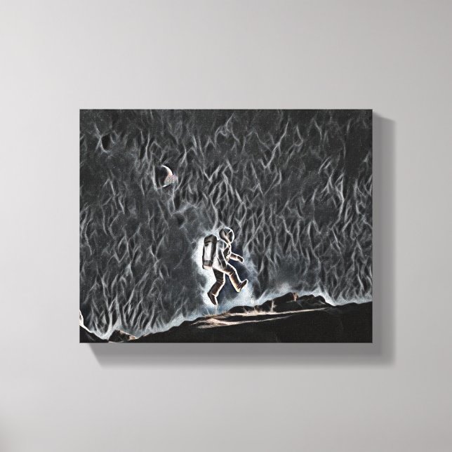 Toile "Floating on Discovery : A Scientist's Journey" (Recto)