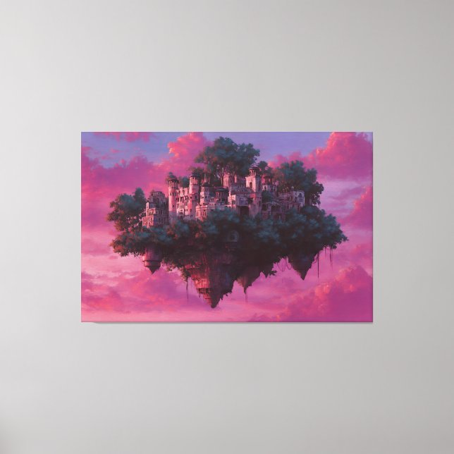 Toile Floating Pink Sky Citadel (Recto)