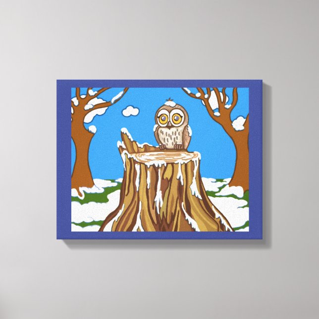 Toile Flocon de neige au hibou (Recto)