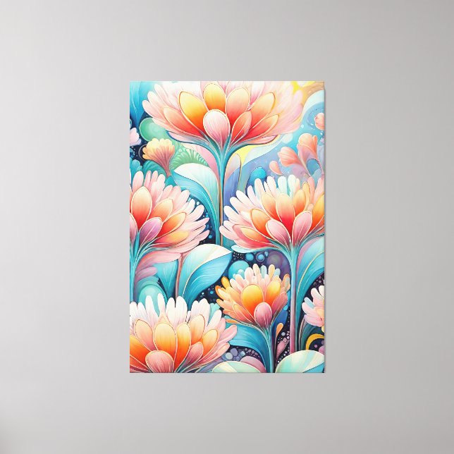 Toile Flora 4 Floral Pastel Canvas Imprimer (Recto)