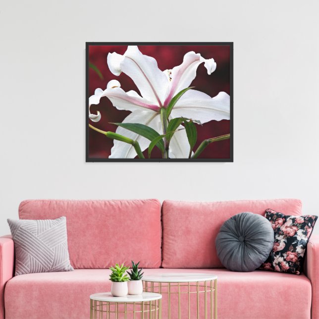 Toile Floral à fleurs blanches orientales (Insitu(Salon))
