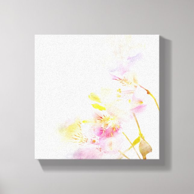 Toile floral backgrover witwatercolor flowers (Recto)