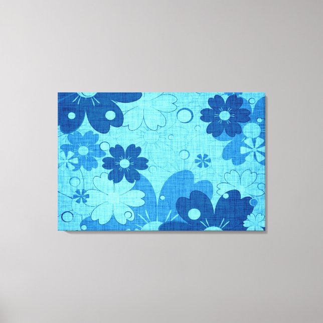 Toile Floral bleu Vintage (Recto)