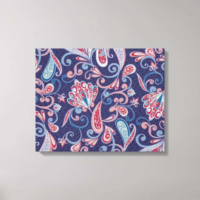 Toile Floral Ethnique : Abstrait Oriental Sans Seamless. (Recto)