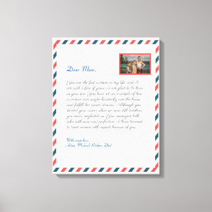 Toile Floral moderne d'amour manuscrit maman grand-mère