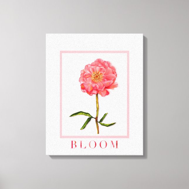 Toile Floral Pretty Rose Peony Art (Recto)