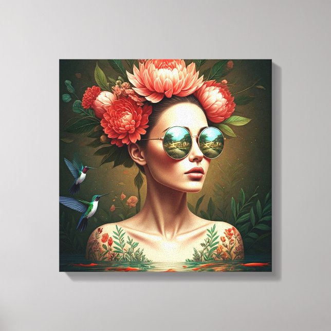 Toile Floral Reflection (Recto)