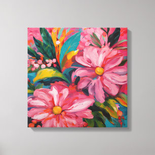 Toile Floral rose