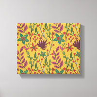Floral sans couture motif fleurs jaunes et feuille