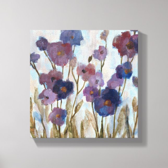 Toile Florales Abstraites En Violet (Recto)