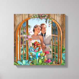 Toile Flore Tropicale Paradise Plage Paysage Photo Canva