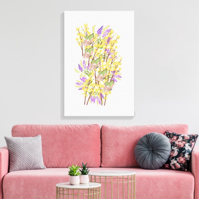 Toile Flores Coloridas e Borboletas (Insitu(Salon))