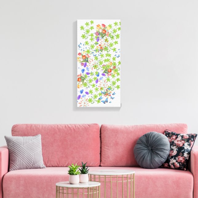 Toile Flores Verdes e Rosas Vermelhas (Insitu(Salon))