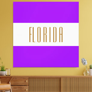 Toile FLORIDA Bright Wide Tropical Violet Blancs