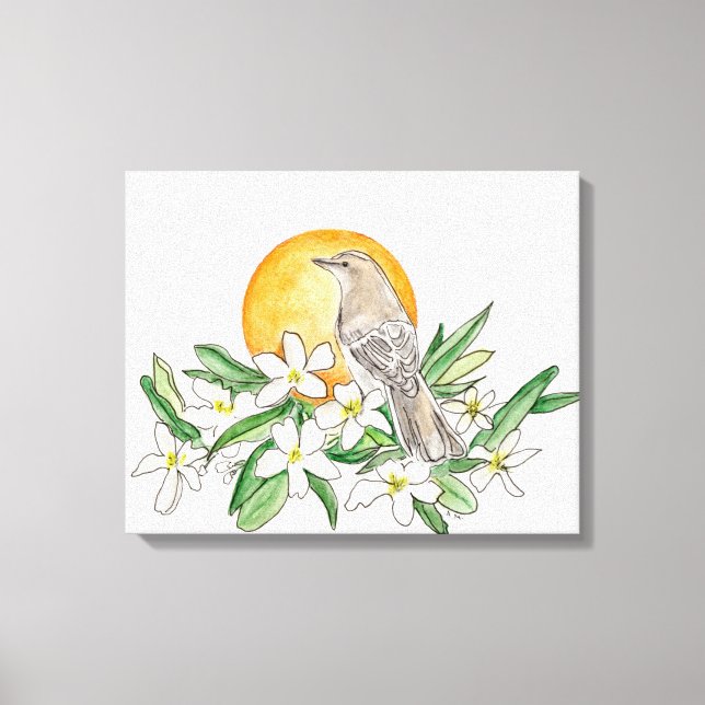 Toile Florida State Bird and Flower (Recto)