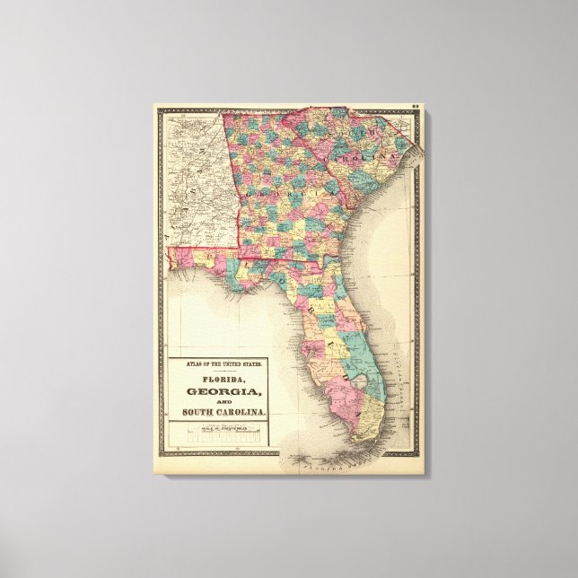 Toile Floride, Géorgie et Caroline du Sud 2 (Recto)